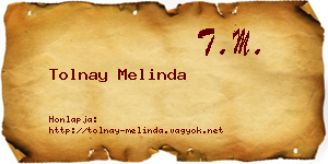 Tolnay Melinda névjegykártya