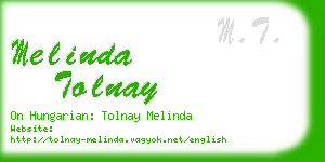 melinda tolnay business card